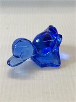 Vintage Blue Glass Duck