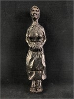 Black Resin Statue of a Woman