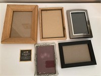 Lot of Wooden & Pewter Picture Frames