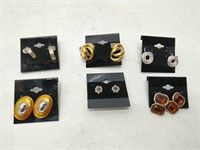 6 vintage earring sets