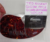 344 - AUTOGRAPHED TED NUGENT GUITAR PICK GUARD