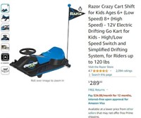 B4109 Razor Crazy Cart Shift for Kids Ages 6