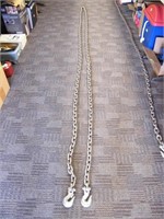 20' HEAVY DUTY CHAIN w/ 3/8" HOOKS BOTH ENDS