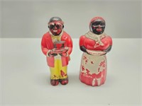 MID CENTURY BLACK AMERICANA SALT & PEPPER SHAKERS