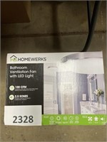 Homewerks bathroom vent fan w/ LED light