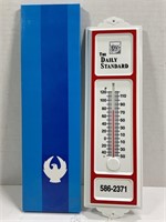 THE DAILY STANDARD PLASTIC ADVERTISING THERMOMETER