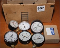 13 pressure gauges, some new in box