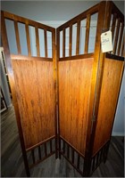 SOLID WOOD BAMBOO STYLE ROOM DIVIDER SCREEN 3PANEL