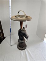 Horse hitch ashtray stand 21 inches tall