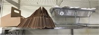 Assorted wire rack & aluminum serving trays and