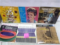 6 vintage record albums