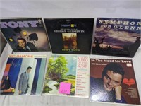 6 vintage record albums