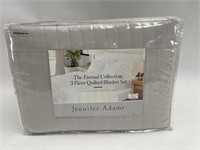 Jennifer Adams 3 Pc Quilted Blanket Set