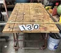 Steel w/Wood top Work bench 59”X31”X31”