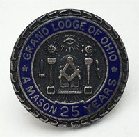 Sterling Silver Grand Lodge Of Ohio Pin
