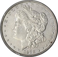 1878 8TF MORGAN DOLLAR - AU+