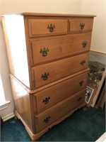 Vintage Hard Maple Chest of Drawers