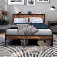 Queen Bed Frame With Storage Headboard
