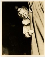 8x10 Clown behind curtain by chester photo service