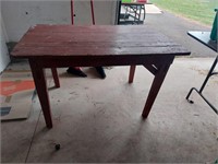 Wooden red table - as is - Local pickup kensington