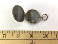 Victorian gold filled locket with (2) tintype
