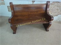 ANTIQUE OAK CHURCH PEW / BENCH