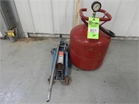 Air tank and floor jack; 4000 lb