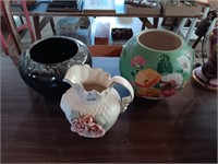 Pottery flower pot, pitcher, etc.