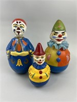 Vintage Roly Poly Clown Toys.