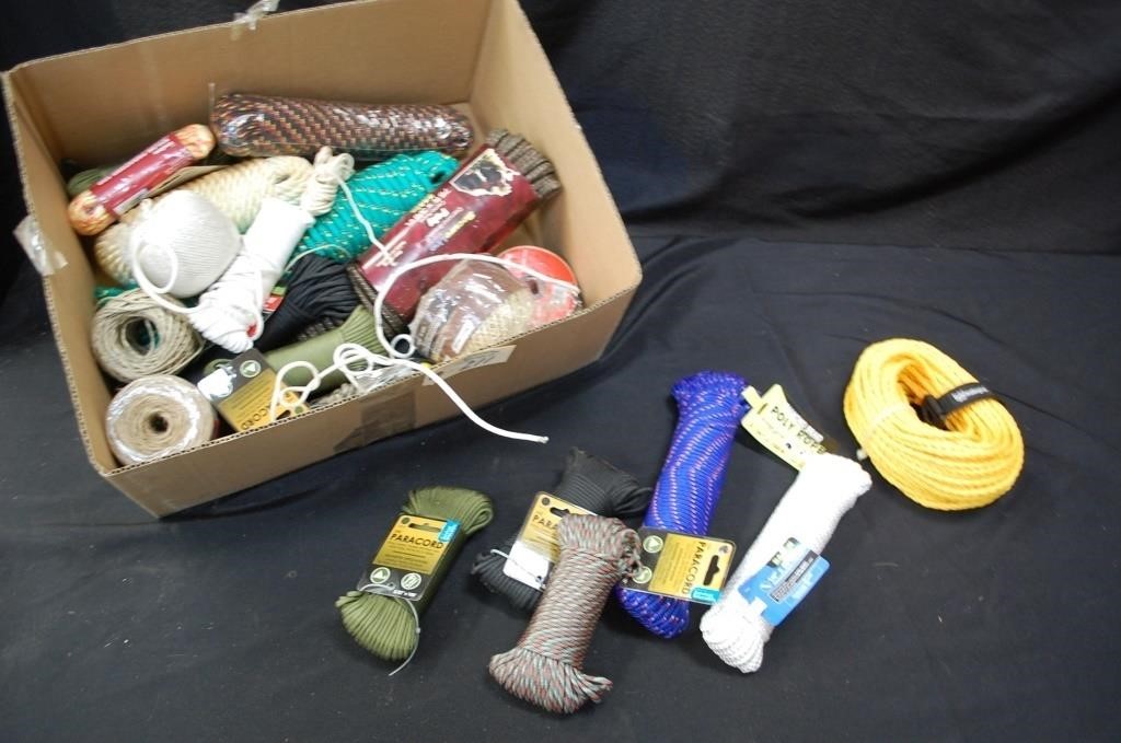 Lot of Assorted paracord, nylon line & Misc rope