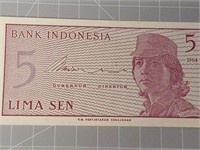 1964 Foreign Indonesia Banknote