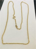 10KT YELLOW GOLD 20INCH 1.45GRS ROPE CHAIN