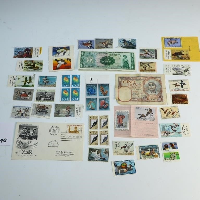 Stamps and currency