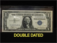 $1 1935 DOUBLE DATED SILVER CERT (XF)