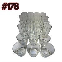 Vintage Transparent Cups & Glasses Lot