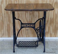 Vintage Singer Sewing Machine Base Side Table