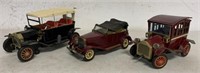 lot of 3 Tin Old Cars- Rosco, Japan, other