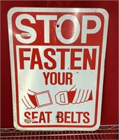 Stop Fasten Your Seat Belts sign 18x24