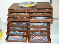 15 COLLECTOR PLATES IN CARDBOARD DRAWER STORAGE