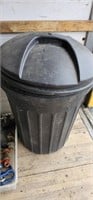 26"T Plastic Trash Can with Lid