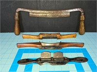 Vintage spokeshaves & draw knife