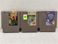 LOT OF 3 NES GAMES - MARBLE MADNESS, FRIDAY THE