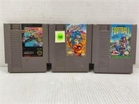 LOT OF 3 NES GAMES - TROG!, TIGER-HELI, AND