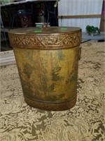 Vintage Decorative Bucket with Lid