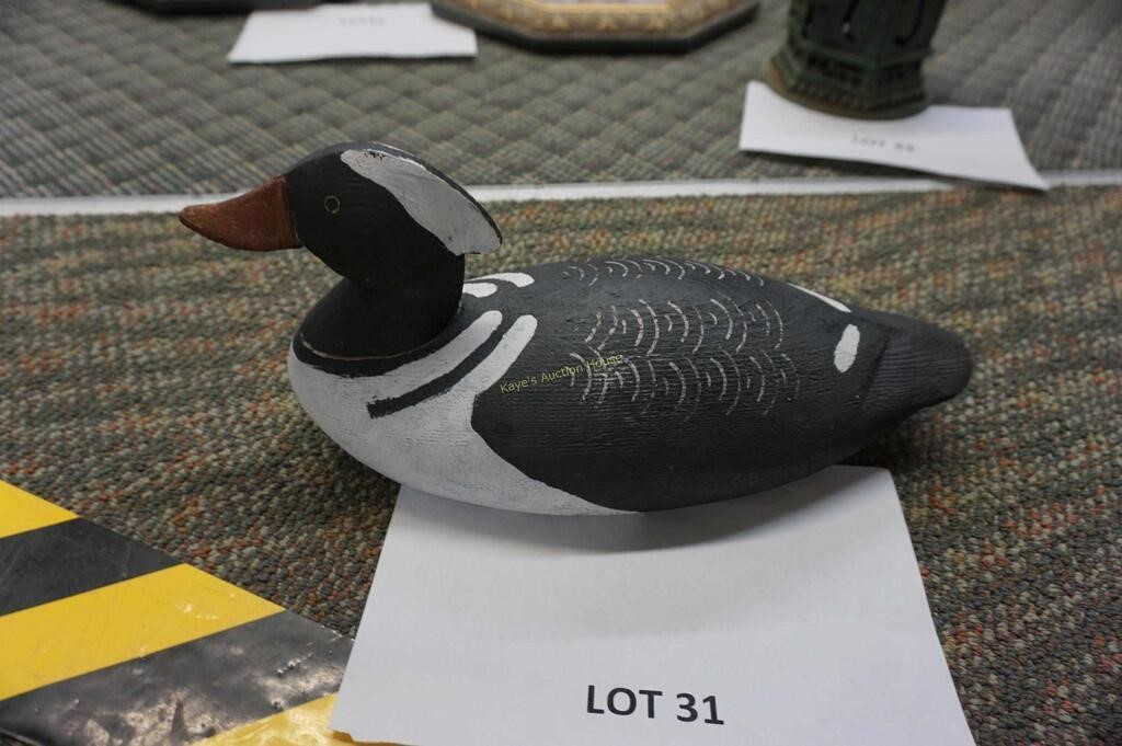 carved duck decoy-hand carved & painted