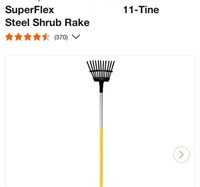 SuperFlex 11-Tine Steel Shrub Rake