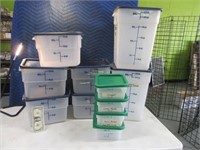Lot (11) Poly Food Storage Containers NSF 3of4