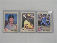 (3) Fleer Baseball cards