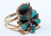 Sterling Silver And Turquoise Ring