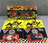 Matchbox Indy 500 race cars and transporter